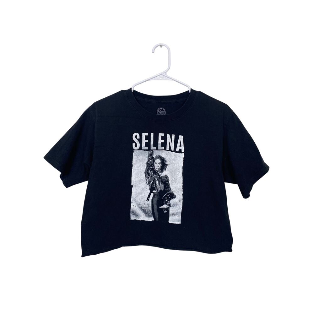 Official SELENA Quintanilla Black Cut off Crop Top T_shirt Cotton Size M